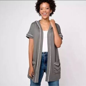 Koolaburra by UGG Cloud Jersey Cardigan Castlerock Grey Size Medium Fall + Cozy